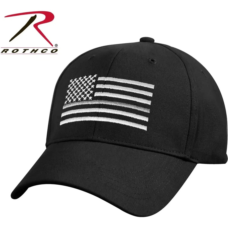 Rothco Thin Silver Line Flag Low Pro Cap