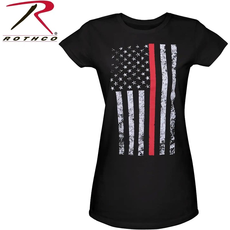 Rothco Womens Thin Red Line Longer T-Shirt