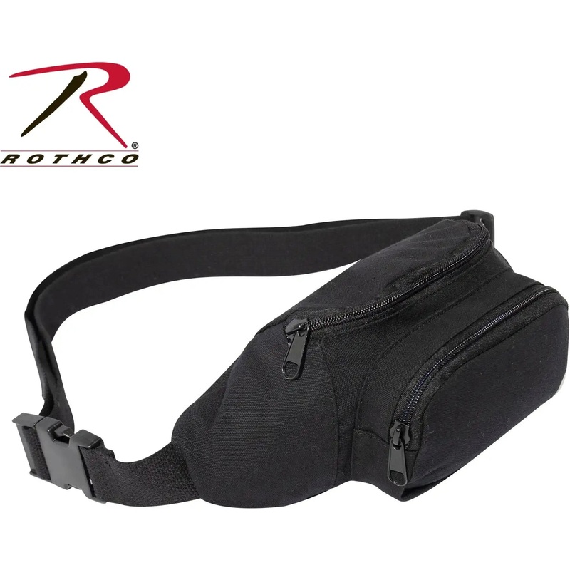 Rothco Canvas Crossbody Fanny Pack – Black