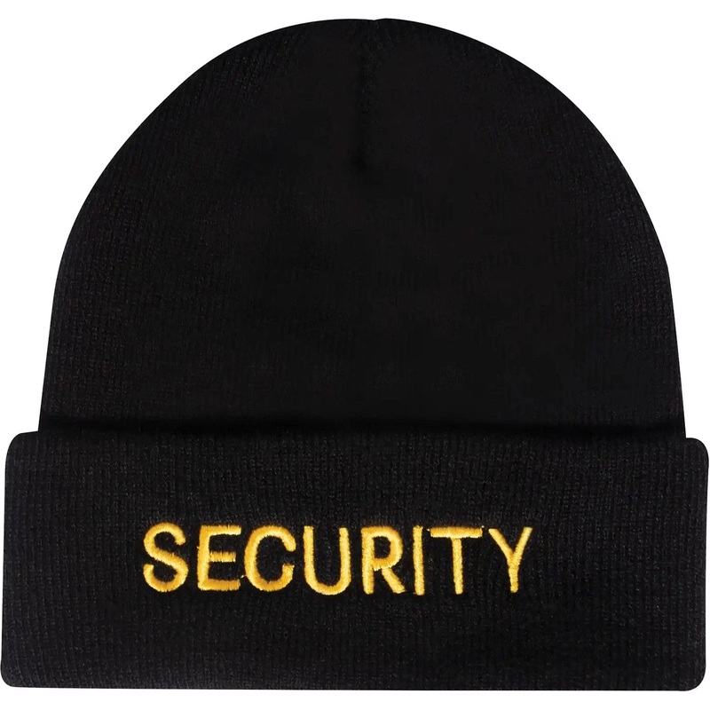 Rothco Embroidered Security Watch Cap – Black & Gold