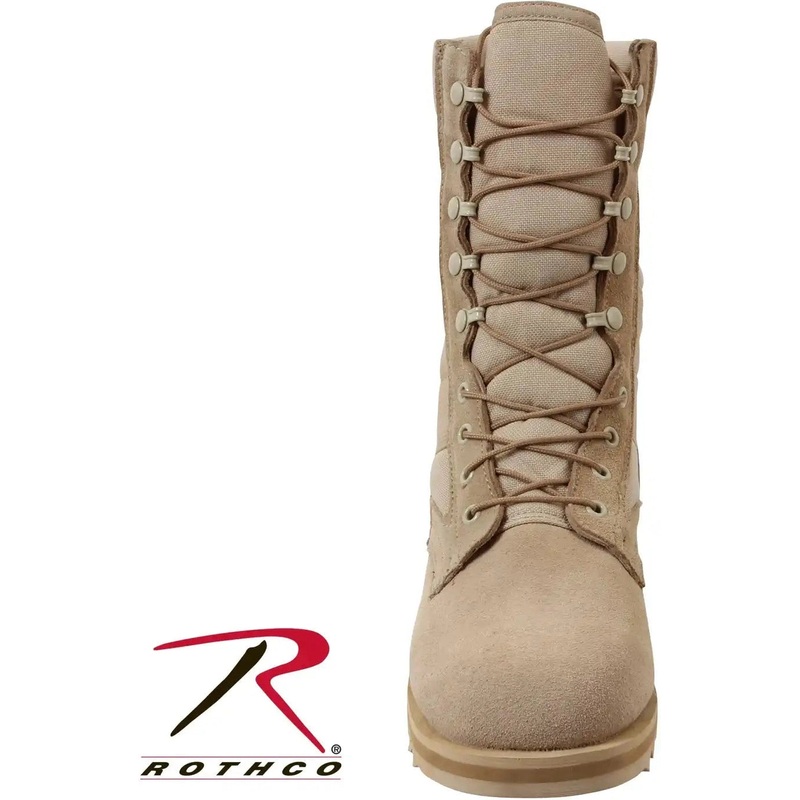 Rothco G.I. Type Ripple Sole Desert Tan Jungle Boots – 10 Inch