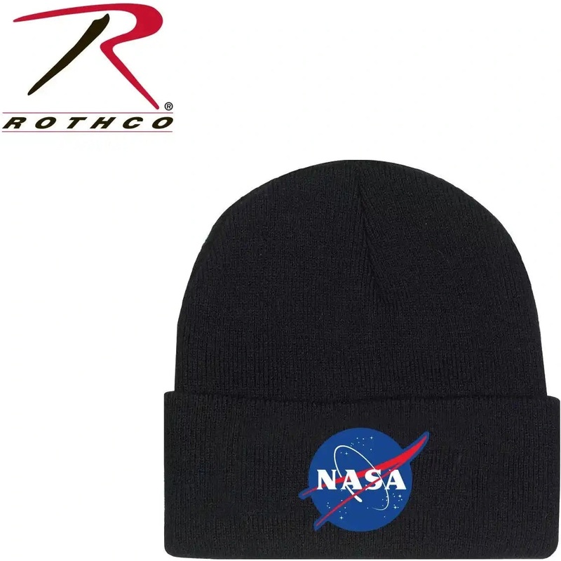 Rothco Deluxe NASA Meatball Logo Embroidered Watch Cap – Black