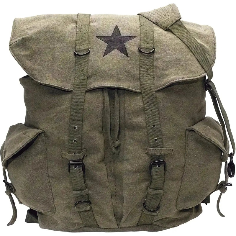 Rothco Vintage Weekender Canvas Backpack with Star