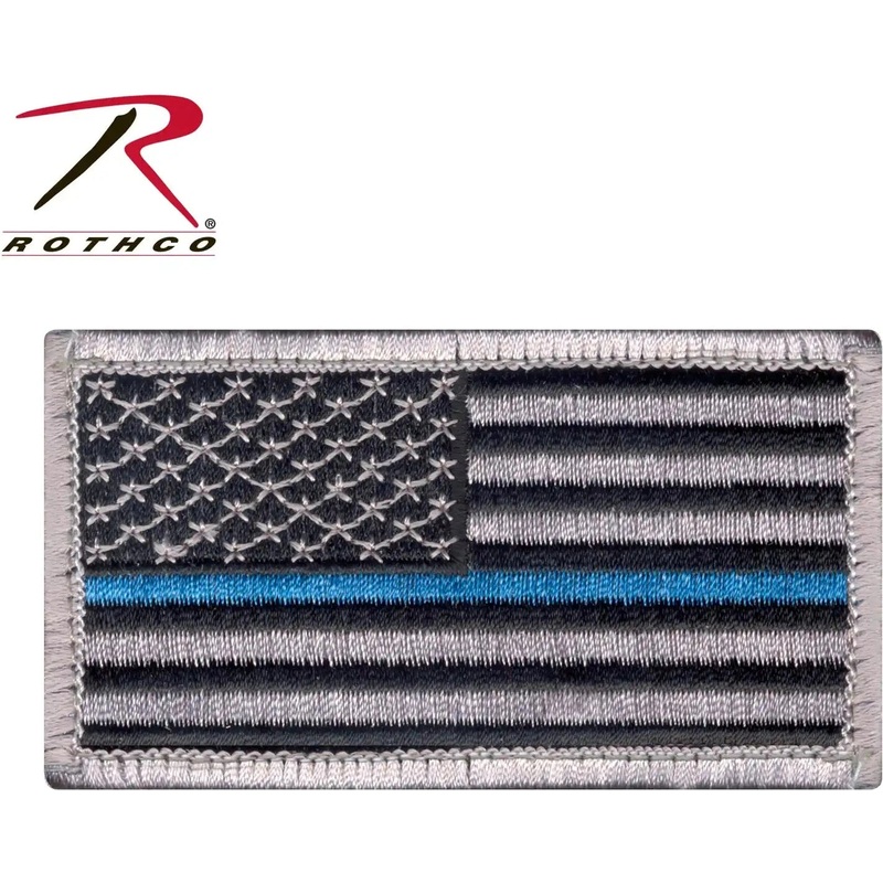 Rothco Thin Blue Line Police U.S. Flag Patch – Hook Back