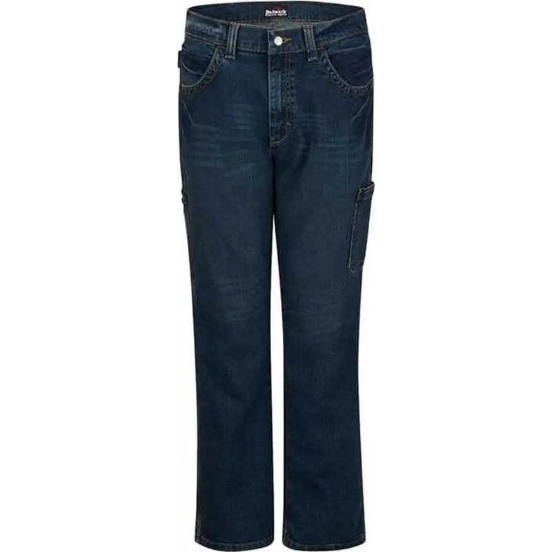 Bulwark PSJ6 Stretch Denim Dungaree Jeans – Sanded Denim – 38I