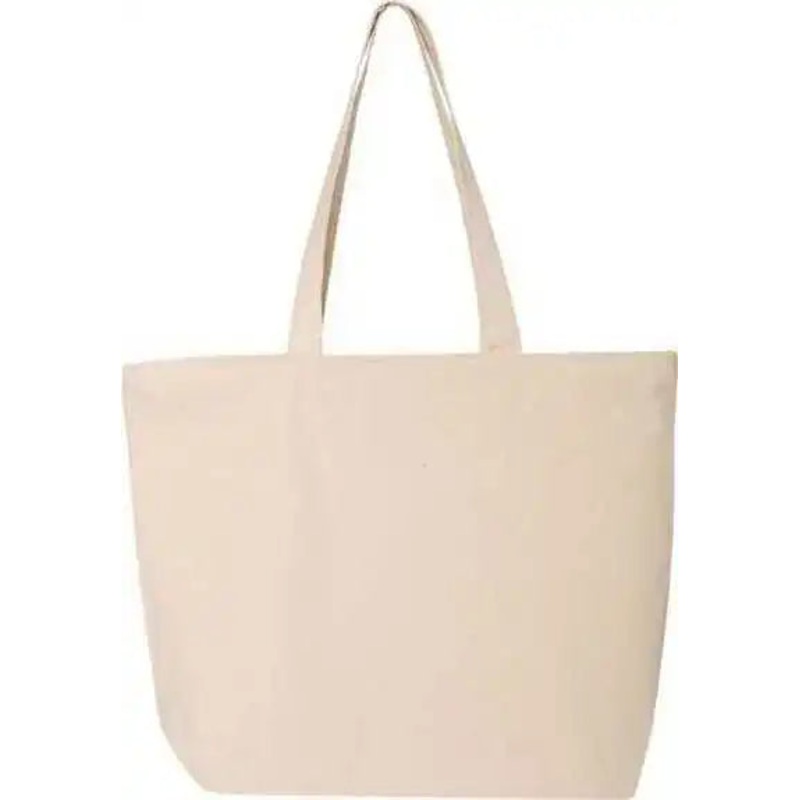 Q-Tees Q611 25L Zippered Tote – Natural