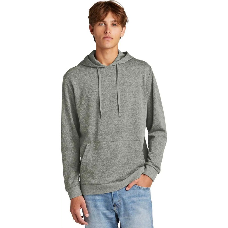 District DT1300 Perfect Tri Fleece Pullover Hoodie – Grey Frost