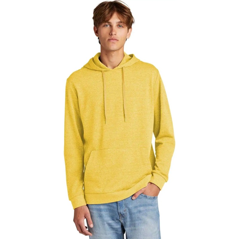 District DT1300 Perfect Tri Fleece Pullover Hoodie – Ochre Yellow Heather
