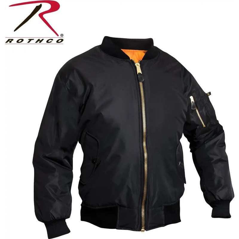 Rothco Womens MA-1 Flight Jacket – Black
