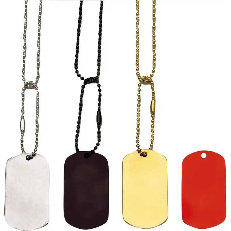 Rothco G.I. Type Dog Tag|Black|Silver|Matte