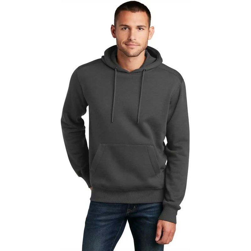 District DT1101 Perfect Weight Fleece Hoodie – Charcoal
