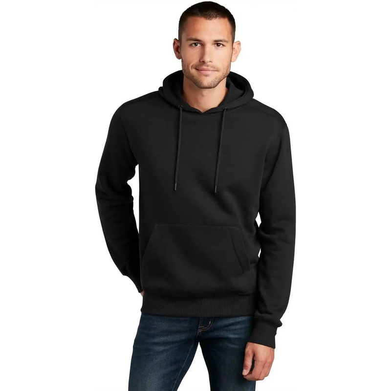 District DT1101 Perfect Weight Fleece Hoodie – Jet Black