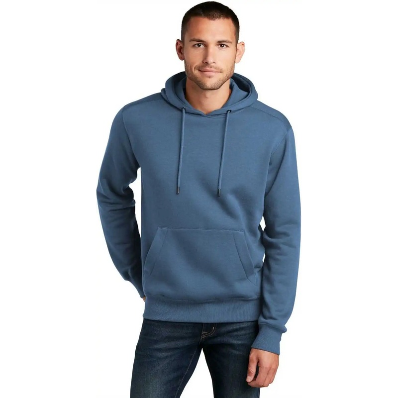 District DT1101 Perfect Weight Fleece Hoodie – Maritime Blue
