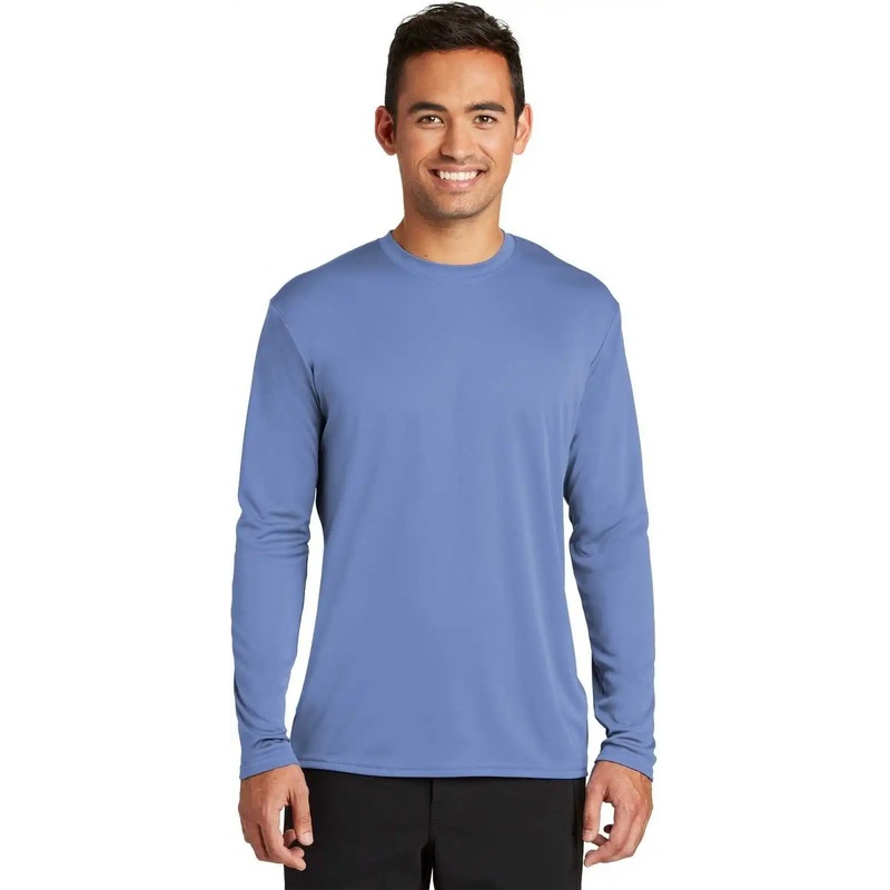 Port & Company PC380LS Long Sleeve Performance Tee – Carolina Blue