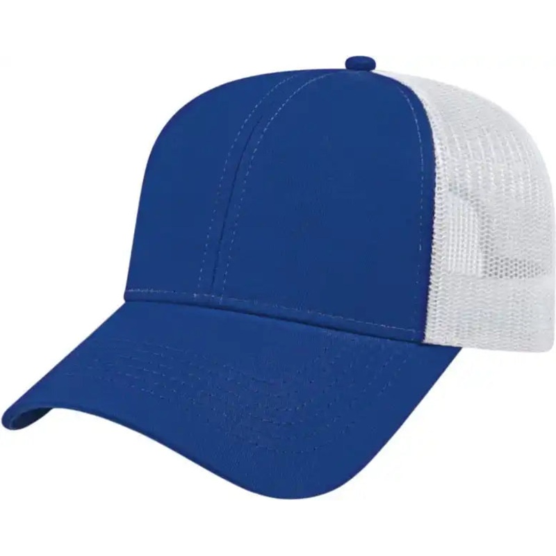 Cap America I3025 Two Tone Mesh Back Cap – Royal White