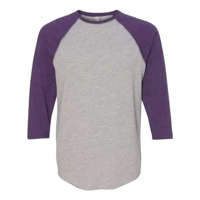 Lat 6930 Baseball Fine Jersey Tee – Vintage Heather Vintage Purple