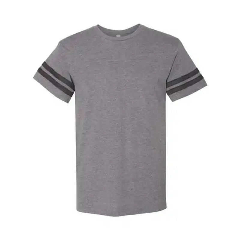 Lat 6937 Football Fine Jersey Tee – Granite Heather Vintage Smoke