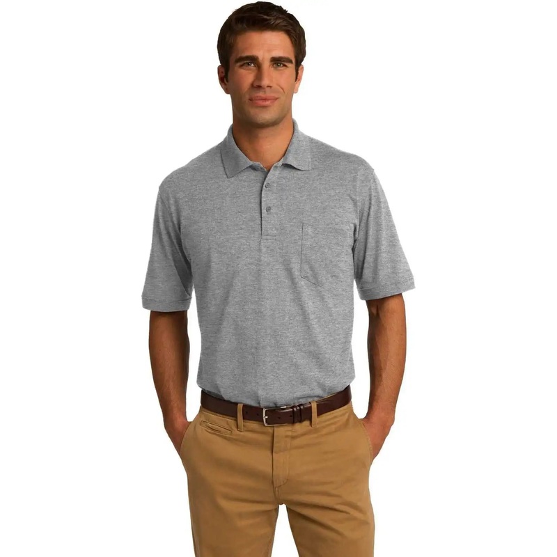 Port & Company KP55P Core Blend Jersey Knit Pocket Polo – Athletic Heather