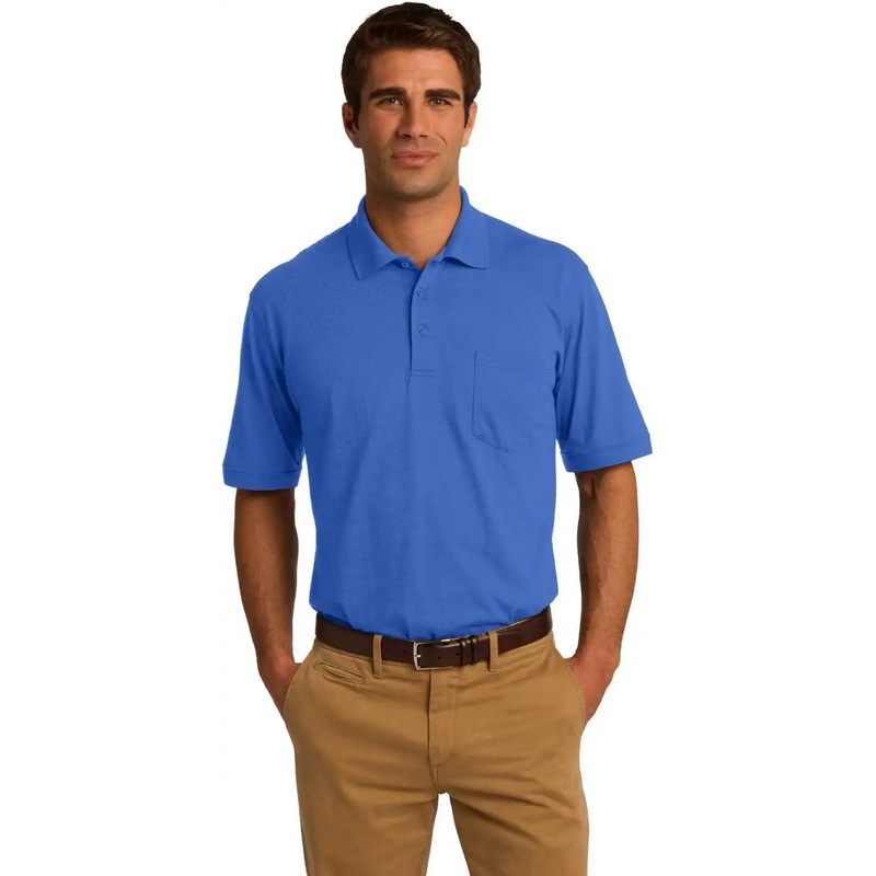 Port & Company KP55P Core Blend Jersey Knit Pocket Polo – Royal