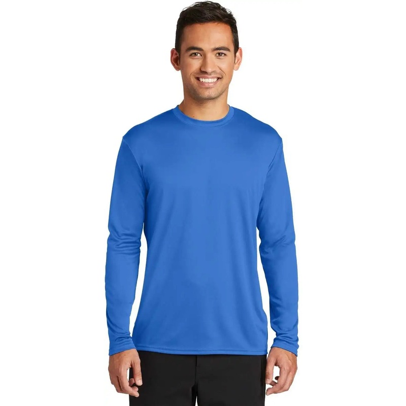 Port & Company PC380LS Long Sleeve Performance Tee – Royal