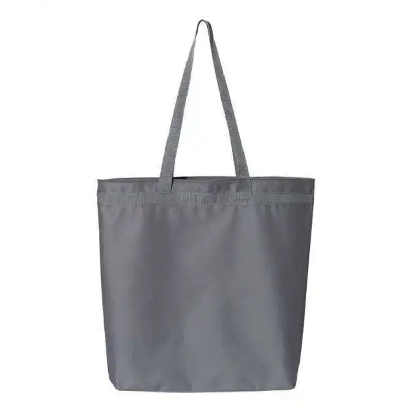 Liberty Bags 8802 Recycled Zipper Tote – Charcoal