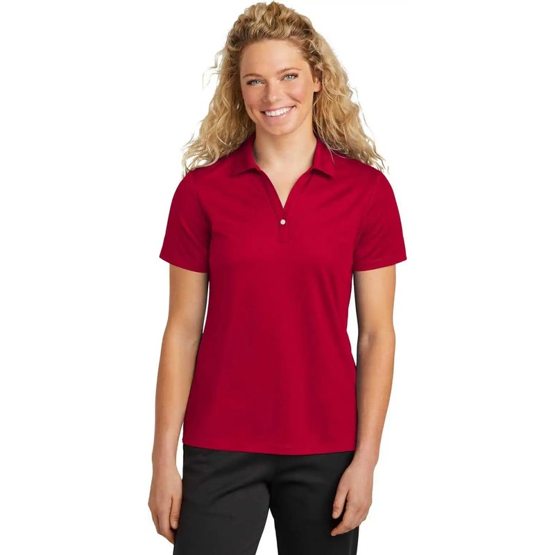 Sport-Tek LST740 Ladies Uv Micropique Polo – Deep Red