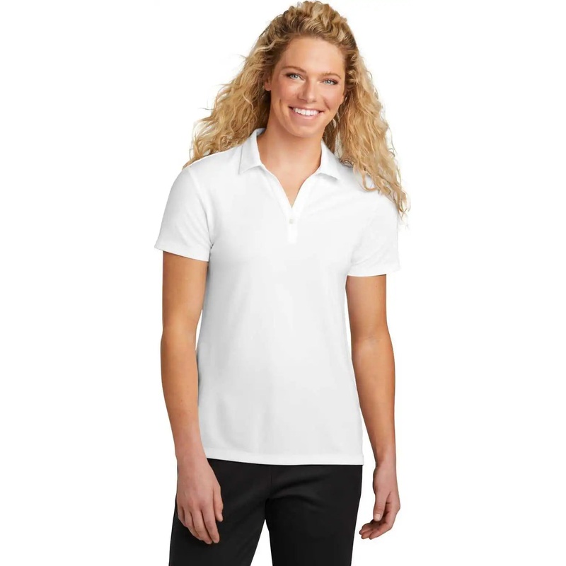 Sport-Tek LST740 Ladies Uv Micropique Polo – White