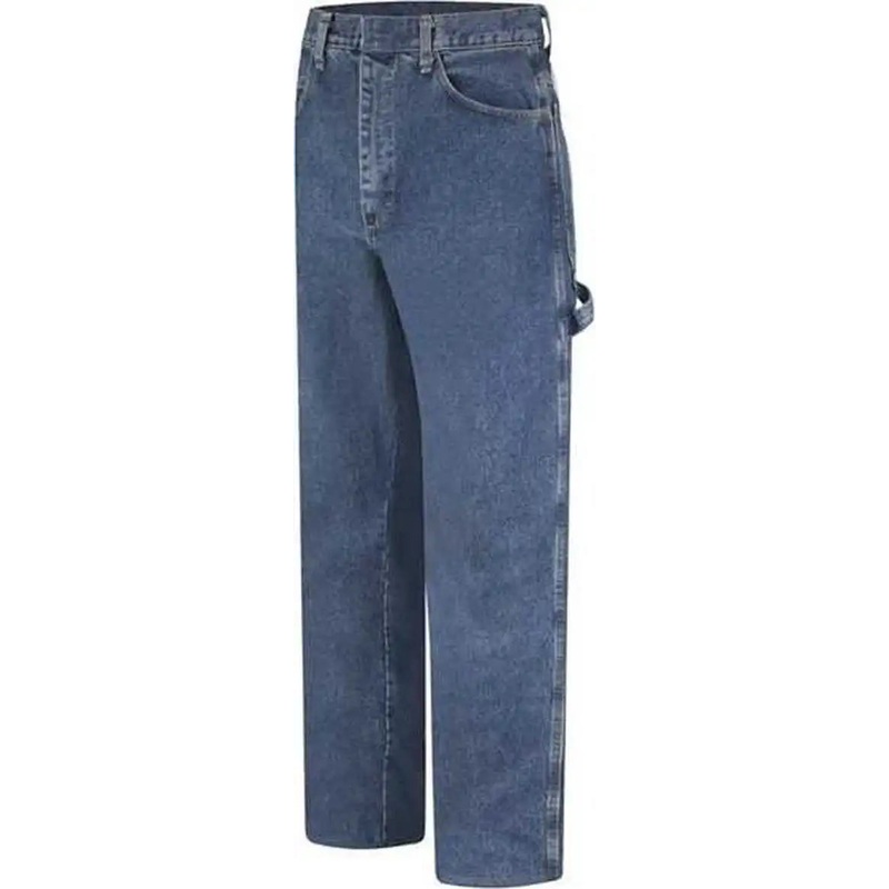 Bulwark PEJ8EXT Flame Resistant Pre-Washed Denim Dungaree – Extended Sizes – Stone Wash- 37UI