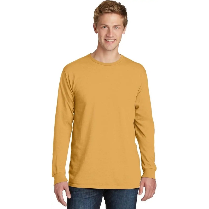 Port & Company PC099LS Beach Wash Garment-Dyed Long Sleeve Tee – Dijon