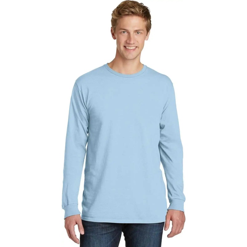 Port & Company PC099LS Beach Wash Garment-Dyed Long Sleeve Tee – Glacier