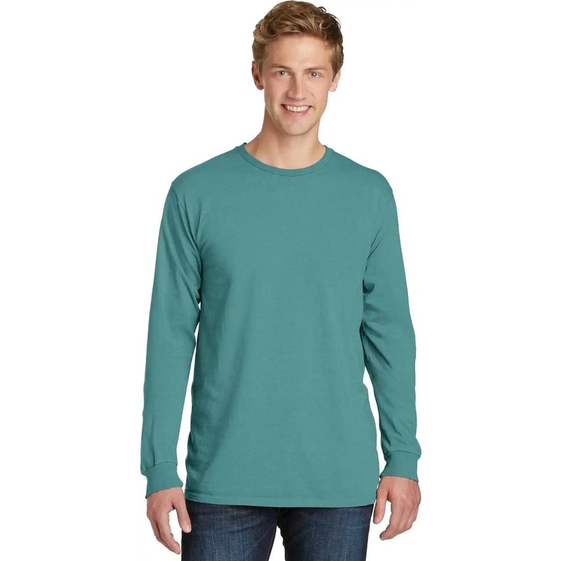 Port & Company PC099LS Beach Wash Garment-Dyed Long Sleeve Tee – Peacock