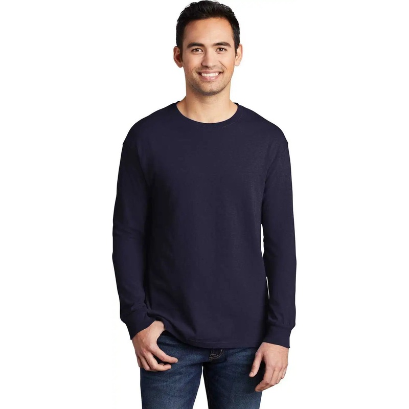 Port & Company PC099LS Beach Wash Garment-Dyed Long Sleeve Tee – True Navy