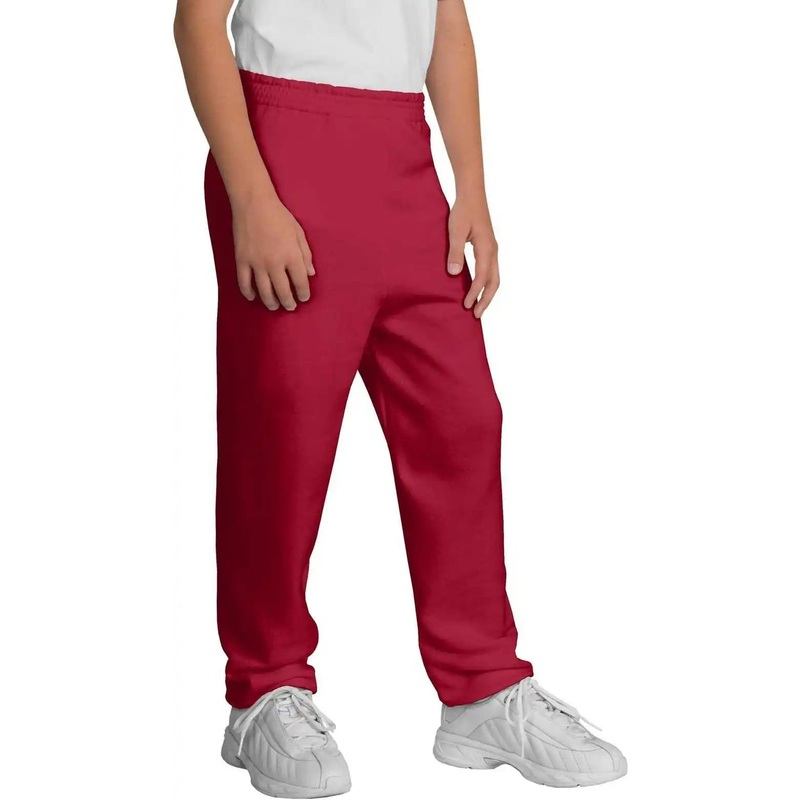 Port & Company PC90YP Youth Core Fleece Sweatpant – Red