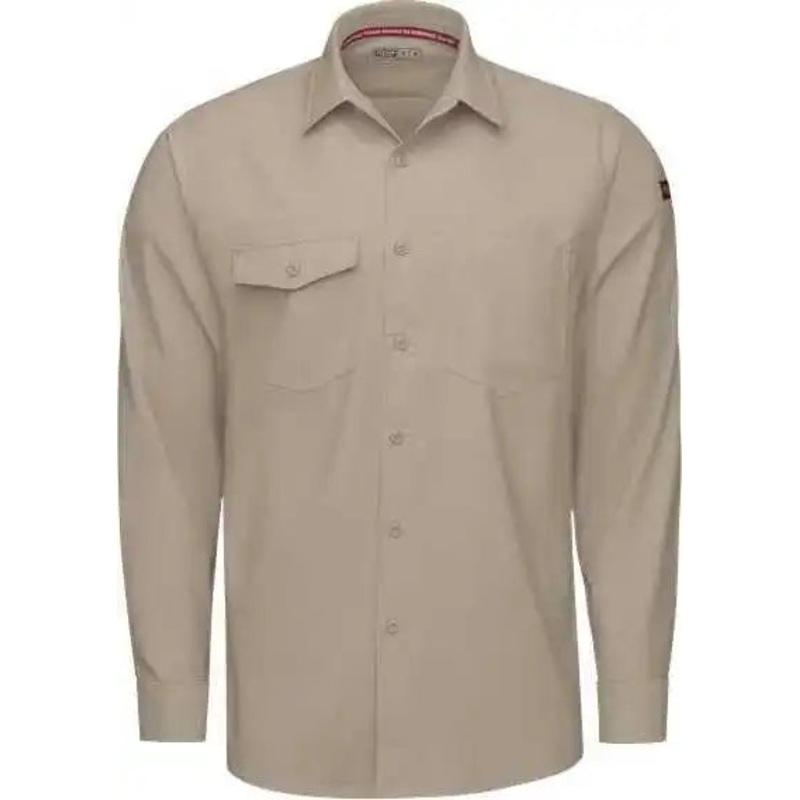 Red Kap TSM4T Cooling Long Sleeve Work Shirt – Tall Sizes – Sand
