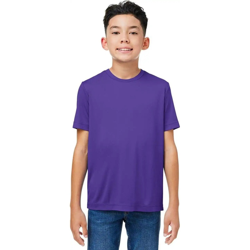 CORE365 CE10Y Youth Capital Performance T-Shirt – CAMPUS PURPLE