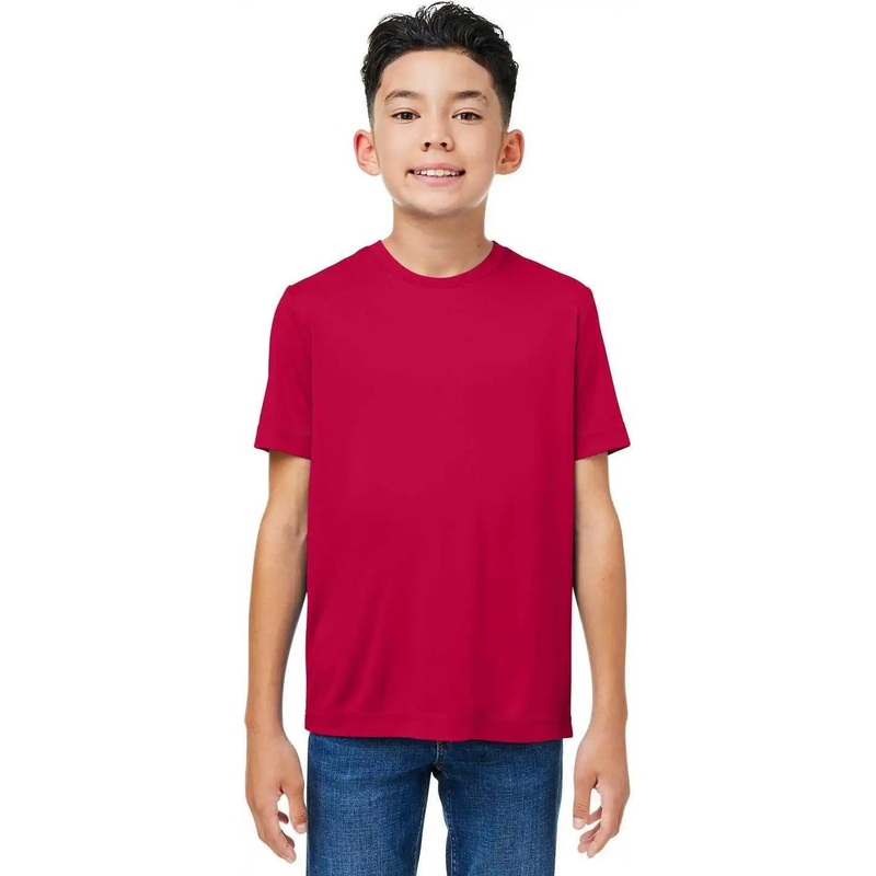 CORE365 CE10Y Youth Capital Performance T-Shirt – CLASSIC RED