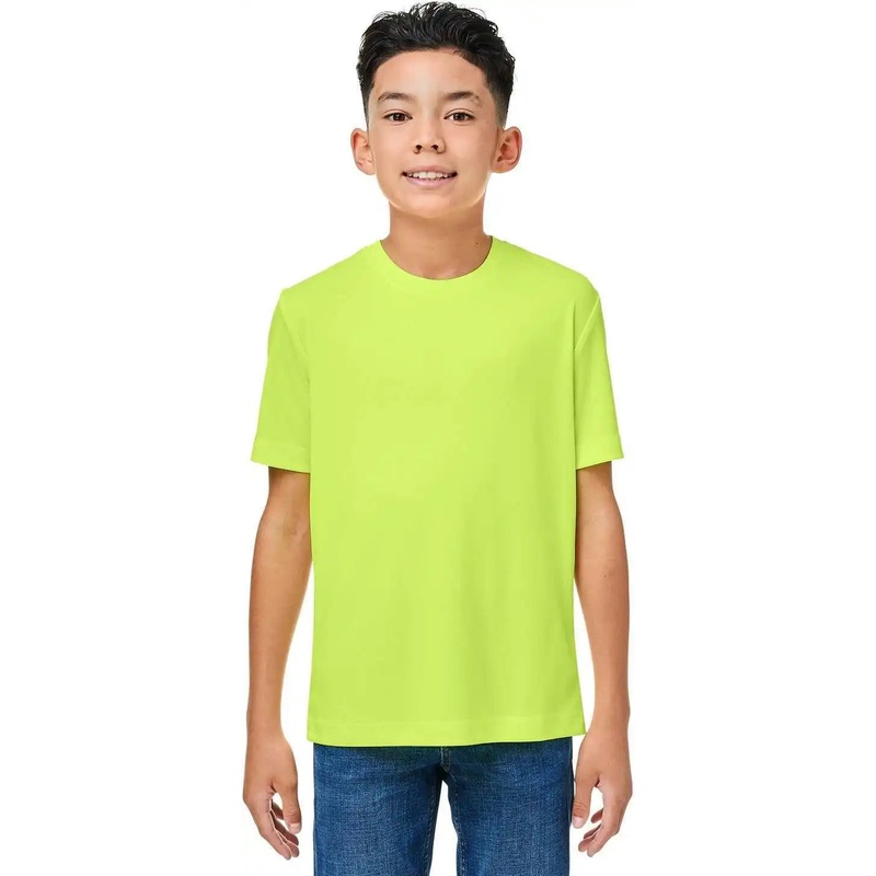 CORE365 CE10Y Youth Capital Performance T-Shirt – SAFETY YELLOW