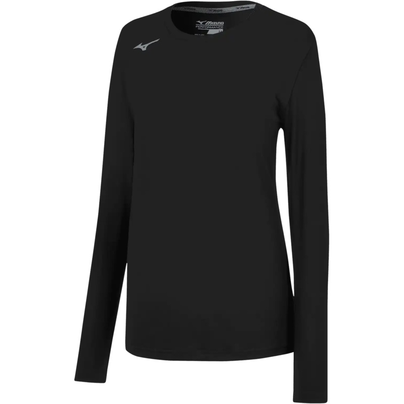 Mizuno Girl’s Long Sleeve Attack Tee – Black