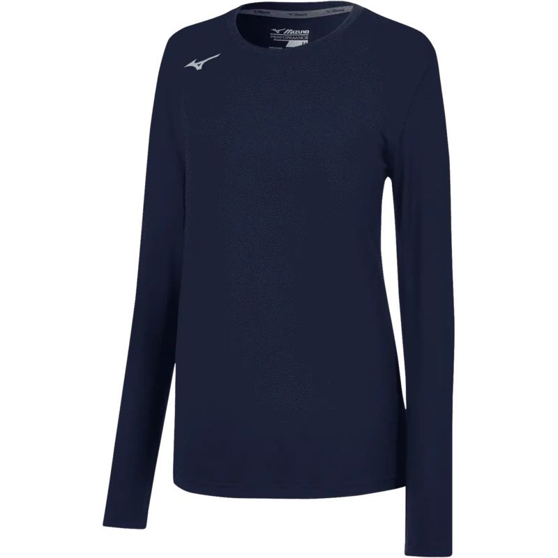 Mizuno Girl’s Long Sleeve Attack Tee – Navy