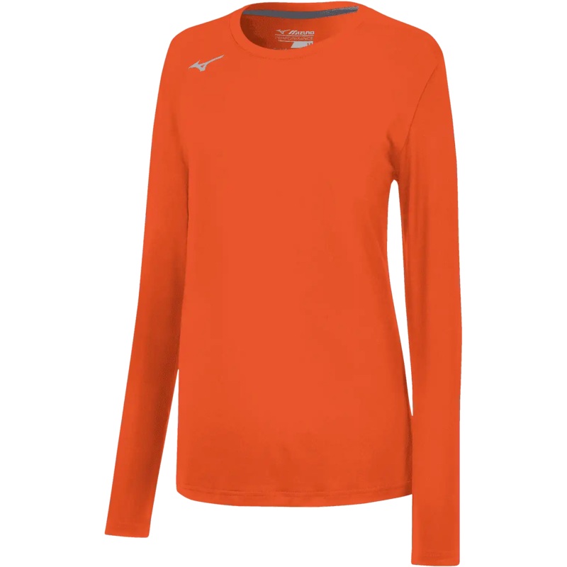 Mizuno Girl’s Long Sleeve Attack Tee – Orange