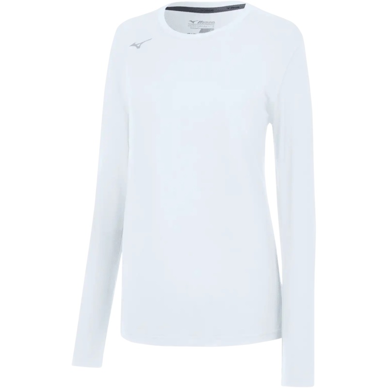 Mizuno Girl’s Long Sleeve Attack Tee – White