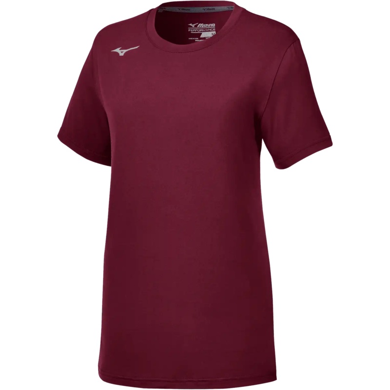 Mizuno Girl’s Short Sleeve Attack Tee 3.0 – Cardinal