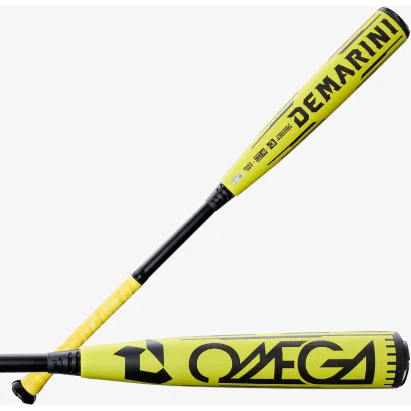 DeMarini 2026 Omeg Electric Yellow (-3) BBCOR Bat WBD2635010 – Black Yellow