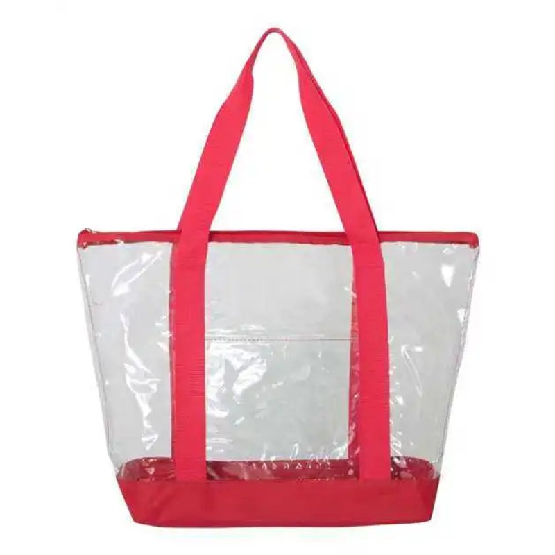 Liberty Bags 7009 Clear Boat Tote – Red