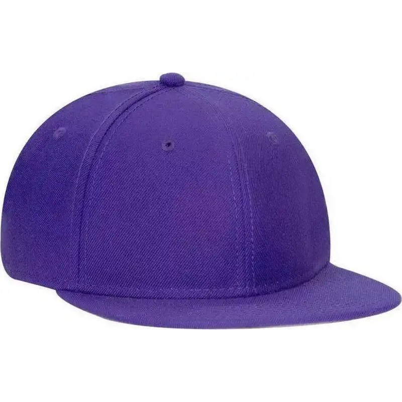 OTTO 125-978 Wool Blend Flat Visor Pro Style Snapback Cap – Purple
