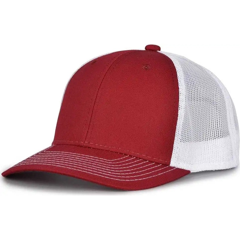 The Game GB452E Everyday Trucker Cap – Cardinal White