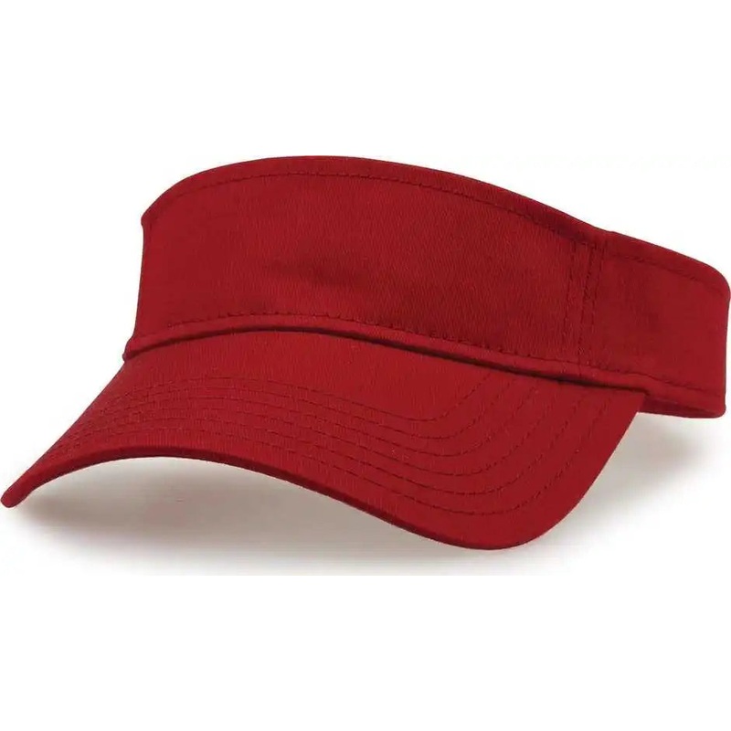 The Game GB464 Cotton Twill Visor – Cardinal