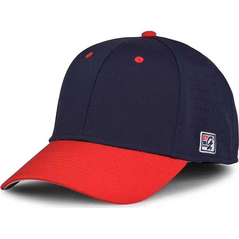The Game GB904 Precurved Perforated Gamechanger Cap – Navy Red