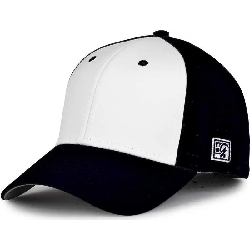 The Game GB904 Precurved Perforated Gamechanger Cap – White Black