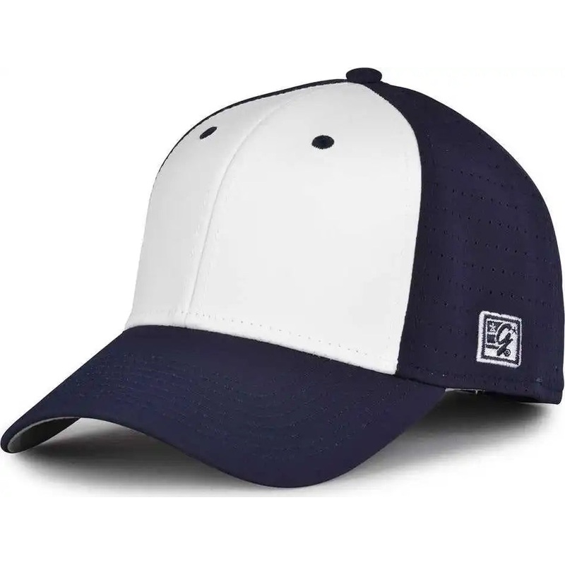 The Game GB904 Precurved Perforated Gamechanger Cap – White Navy